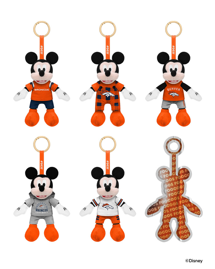 Denver Broncos Disney Mickey Mouse FOOCOOS Clip-On Plush Blind Box Series 1 FOCO - FOCO.com