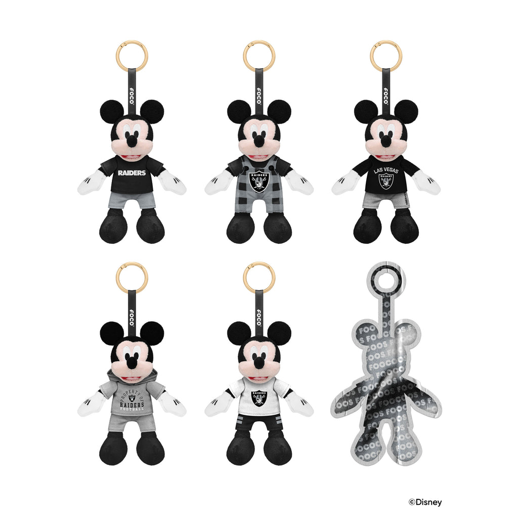 Las Vegas Raiders Disney Mickey Mouse FOOCOOS Clip-On Plush Blind Box Series 1 FOCO - FOCO.com