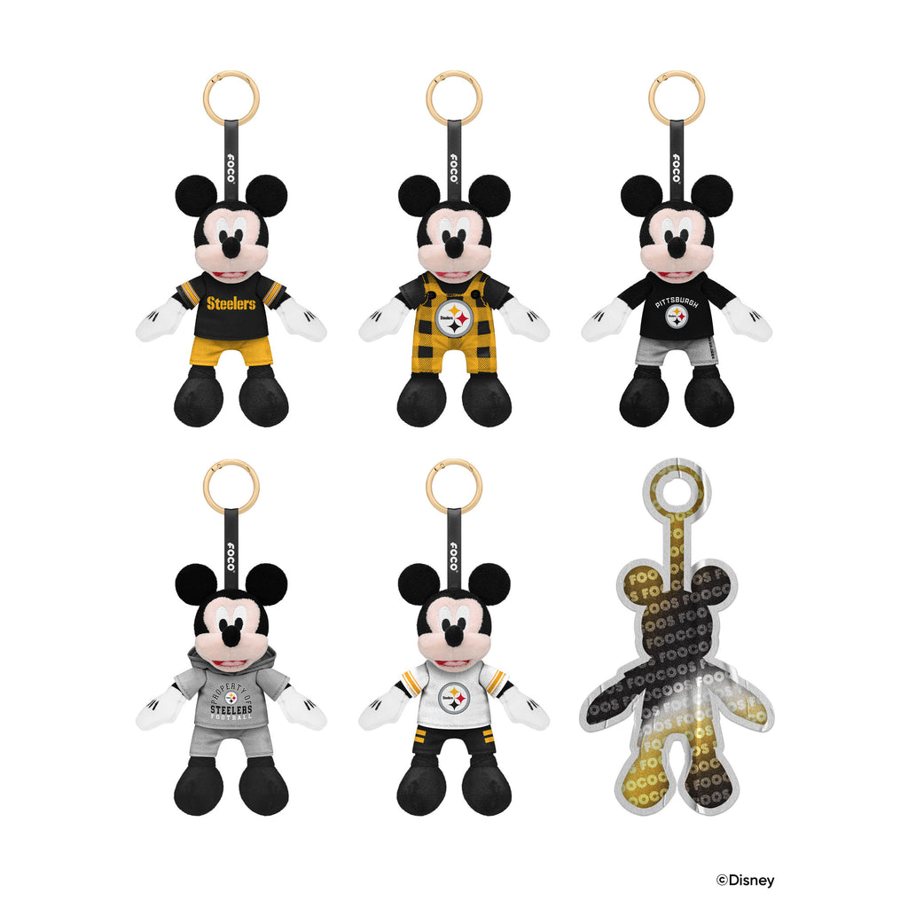 Pittsburgh Steelers Disney Mickey Mouse FOOCOOS Clip-On Plush Blind Box Series 1 FOCO - FOCO.com