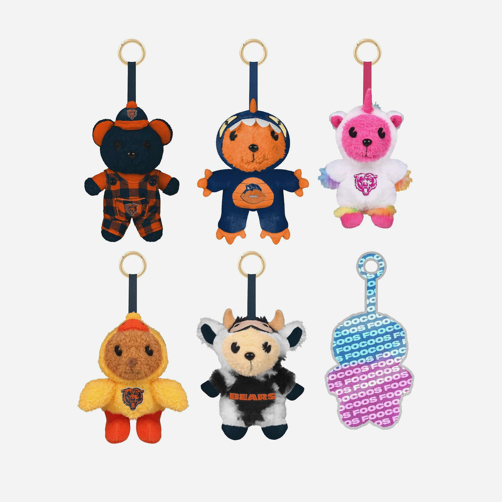 Chicago Bears FOOCOOS Plush Bag Charm Keychain Blind Box Series 1