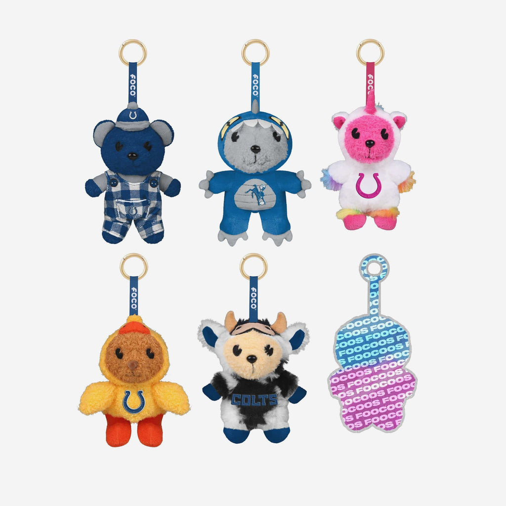 Indianapolis Colts FOOCOOS Plush Bag Charm Keychain Blind Box Series 1 FOCO - FOCO.com