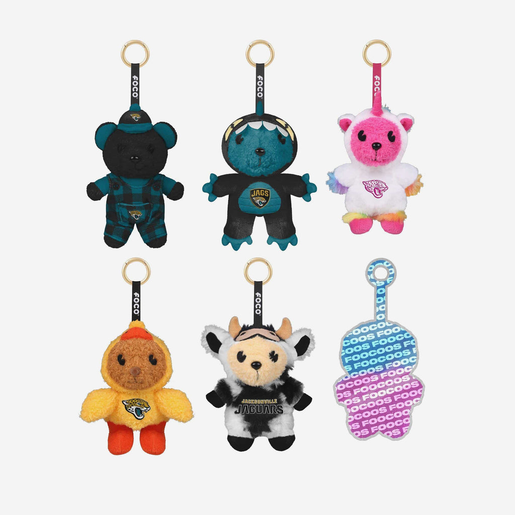 Jacksonville Jaguars FOOCOOS Plush Bag Charm Keychain Blind Box Series 1 FOCO - FOCO.com