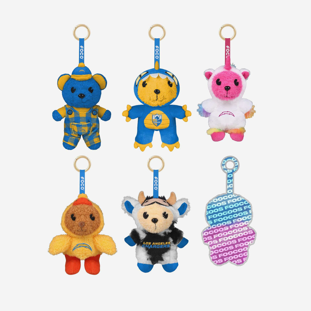 Los Angeles Chargers FOOCOOS Plush Bag Charm Keychain Blind Box Series 1 FOCO - FOCO.com