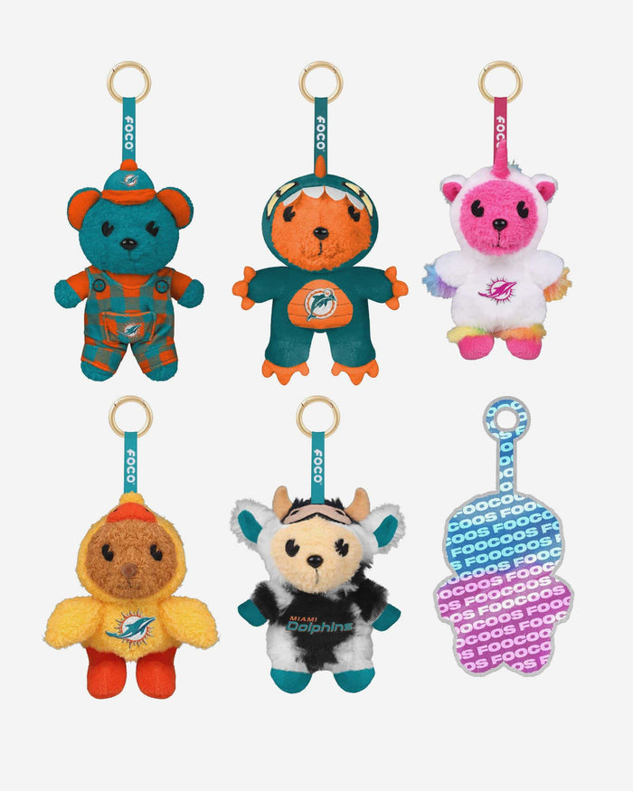 Miami Dolphins FOOCOOS Plush Bag Charm Keychain Blind Box Series 1 FOCO - FOCO.com