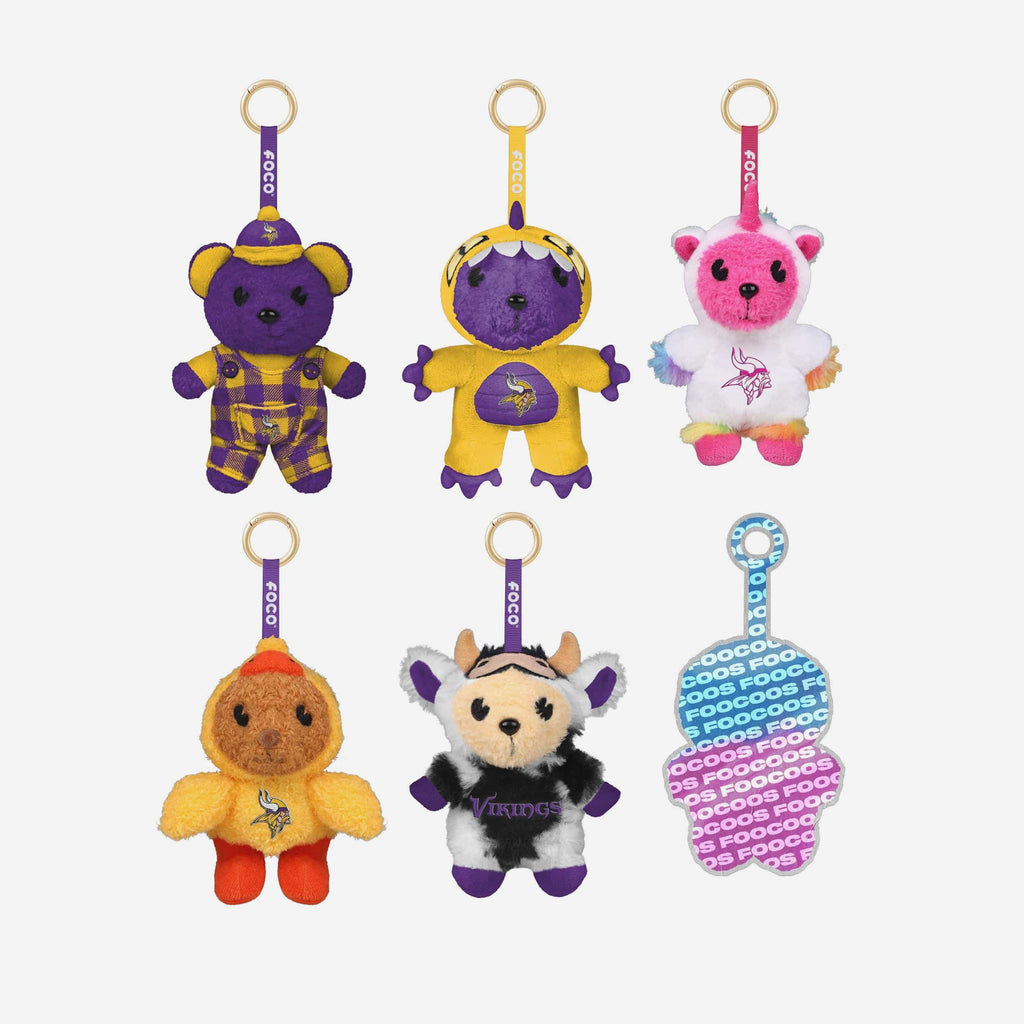 Minnesota Vikings FOOCOOS Plush Bag Charm Keychain Blind Box Series 1 FOCO - FOCO.com