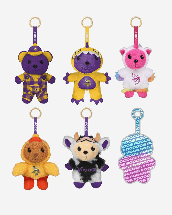 Minnesota Vikings FOOCOOS Plush Bag Charm Keychain Blind Box Series 1 FOCO - FOCO.com