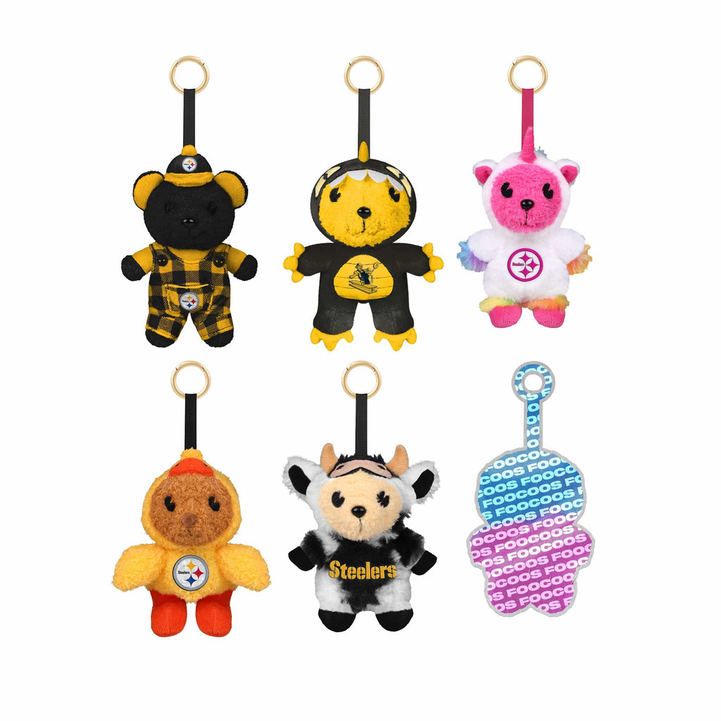 Pittsburgh Steelers FOOCOOS Plush Bag Charm Keychain Blind Box Series 1