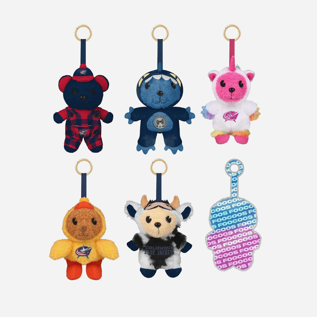 Columbus Blue Jackets FOOCOOS Plush Bag Charm Keychain Blind Box Series 1 FOCO - FOCO.com