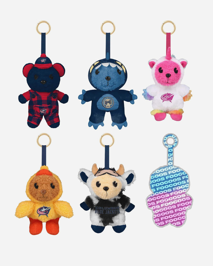 Columbus Blue Jackets FOOCOOS Plush Bag Charm Keychain Blind Box Series 1 FOCO - FOCO.com