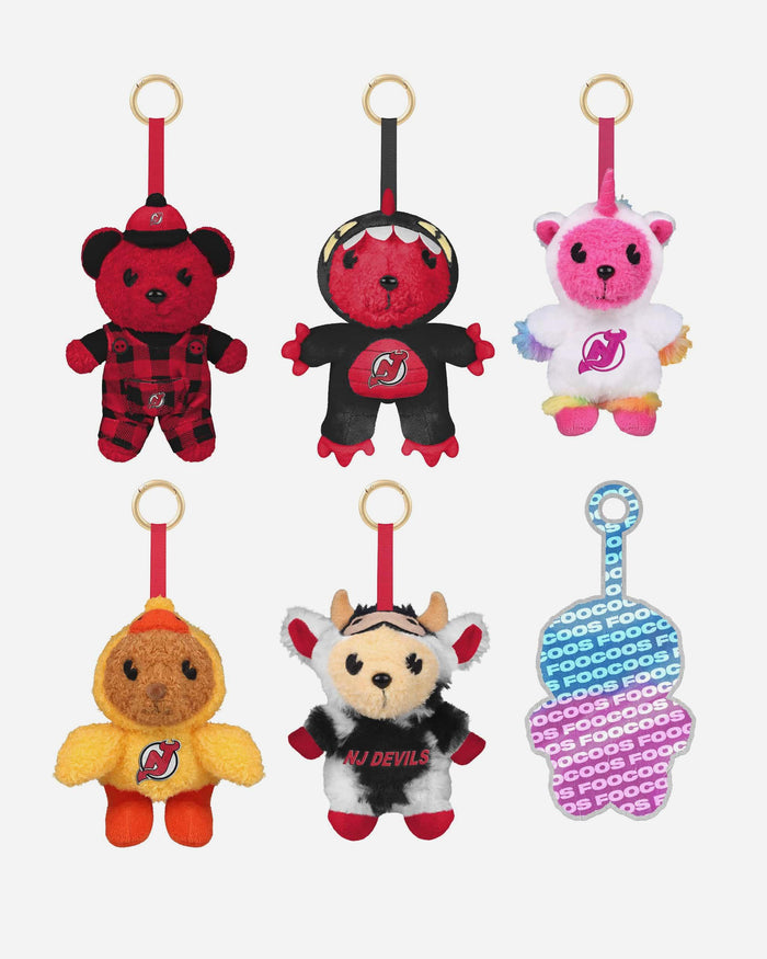 New Jersey Devils FOOCOOS Plush Bag Charm Keychain Blind Box Series 1 FOCO - FOCO.com