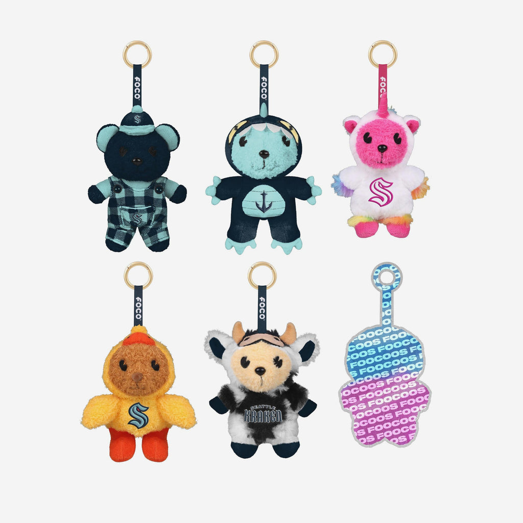 Seattle Kraken FOOCOOS Plush Bag Charm Keychain Blind Box Series 1 FOCO - FOCO.com