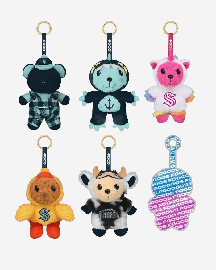 Seattle Kraken FOOCOOS Plush Bag Charm Keychain Blind Box Series 1 FOCO - FOCO.com