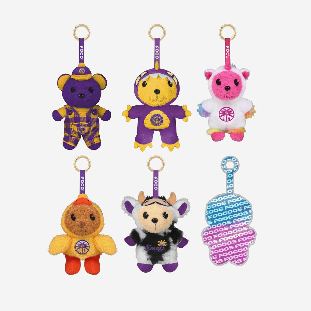 Los Angeles Sparks FOOCOOS Plush Bag Charm Keychain Blind Box Series 1 FOCO - FOCO.com
