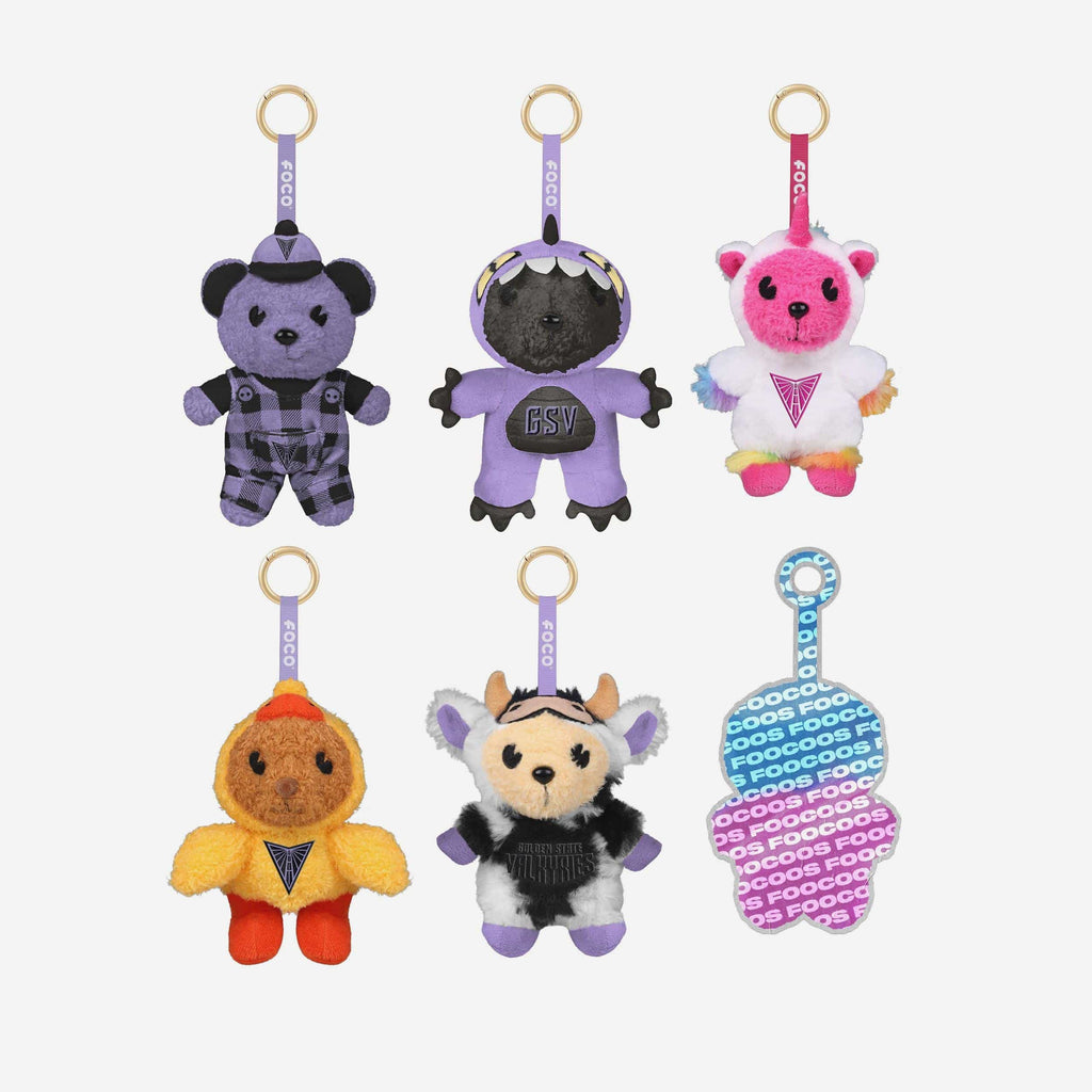 Golden State Valkyries FOOCOOS Plush Bag Charm Keychain Blind Box Series 1 FOCO - FOCO.com