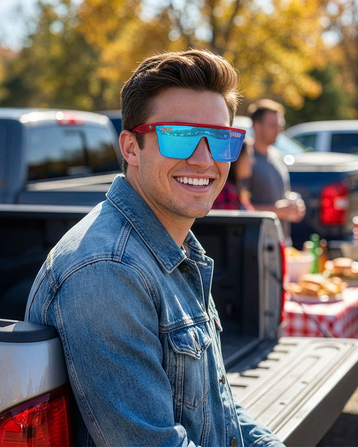 San Francisco 49ers Square Flat Top Sunglasses FOCO - FOCO.com