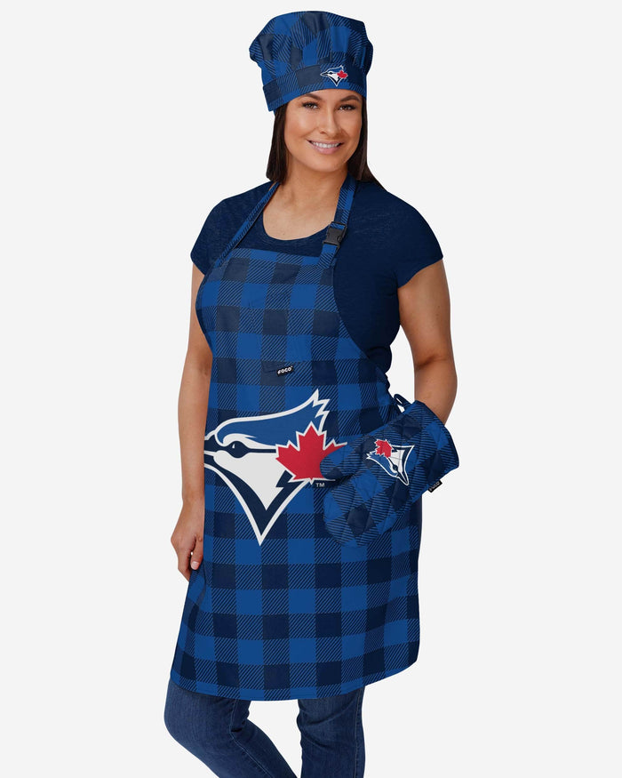 Toronto Blue Jays Plaid Oven Mitt FOCO - FOCO.com