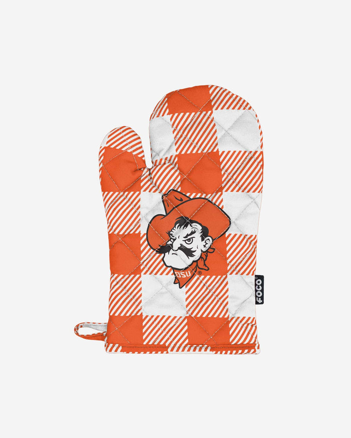 Oklahoma State Cowboys Plaid Oven Mitt FOCO - FOCO.com