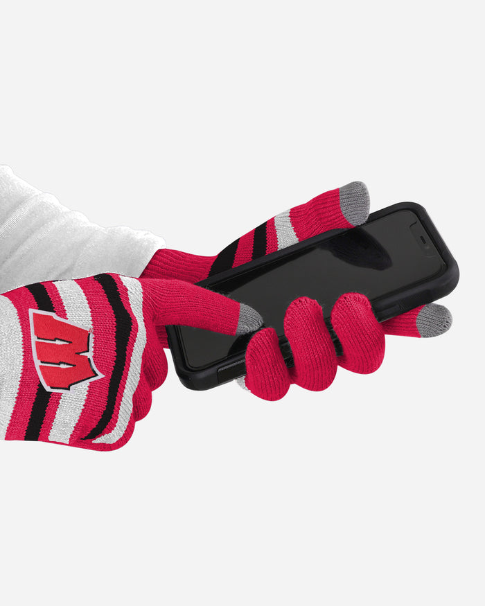 Wisconsin Badgers Stretch Gloves FOCO - FOCO.com