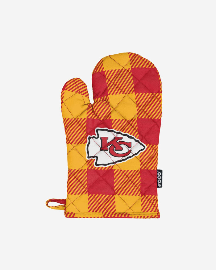 Kansas City Chiefs Plaid Oven Mitt FOCO - FOCO.com