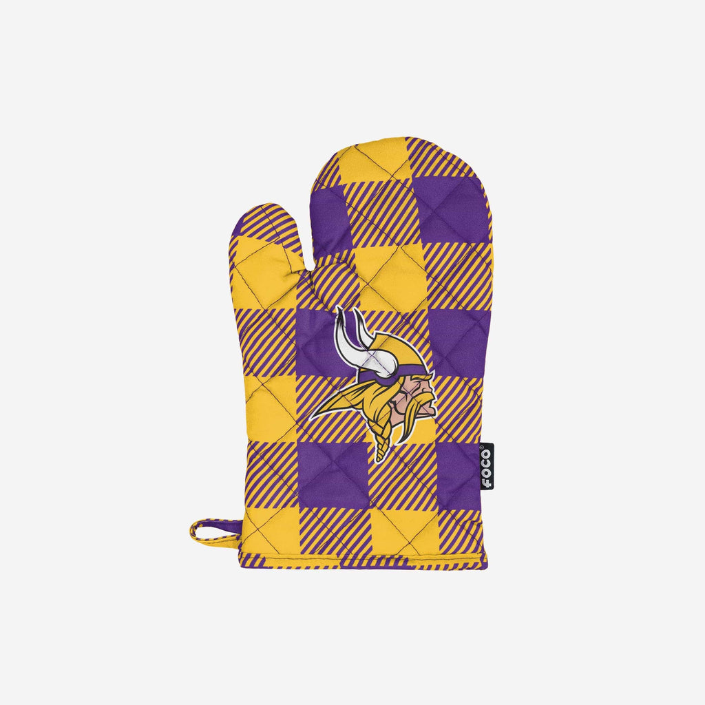 Minnesota Vikings Plaid Oven Mitt FOCO - FOCO.com