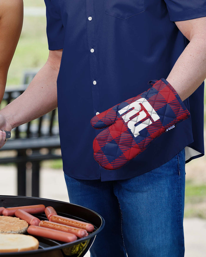 New York Giants Plaid Oven Mitt FOCO - FOCO.com