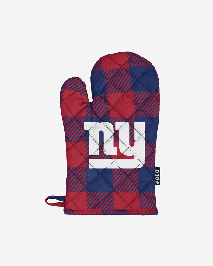 New York Giants Plaid Oven Mitt FOCO - FOCO.com