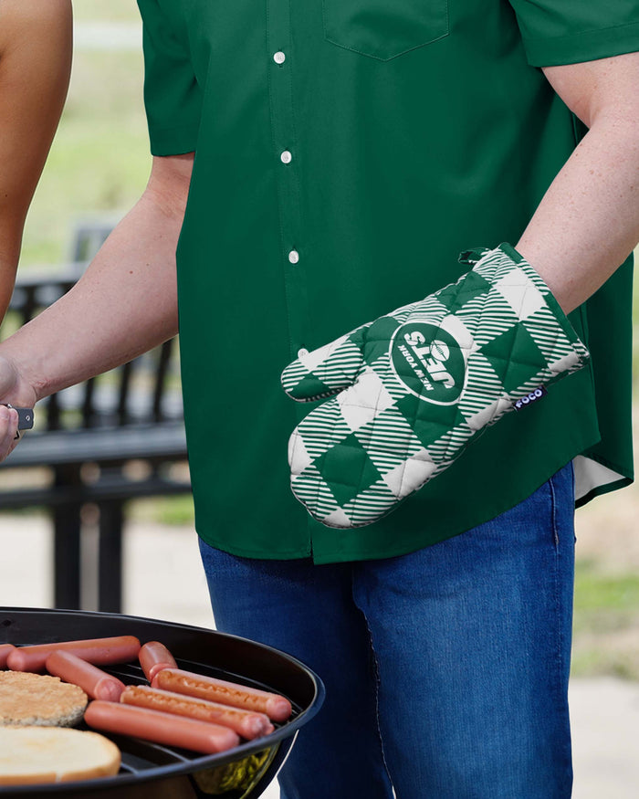 New York Jets Plaid Oven Mitt FOCO - FOCO.com