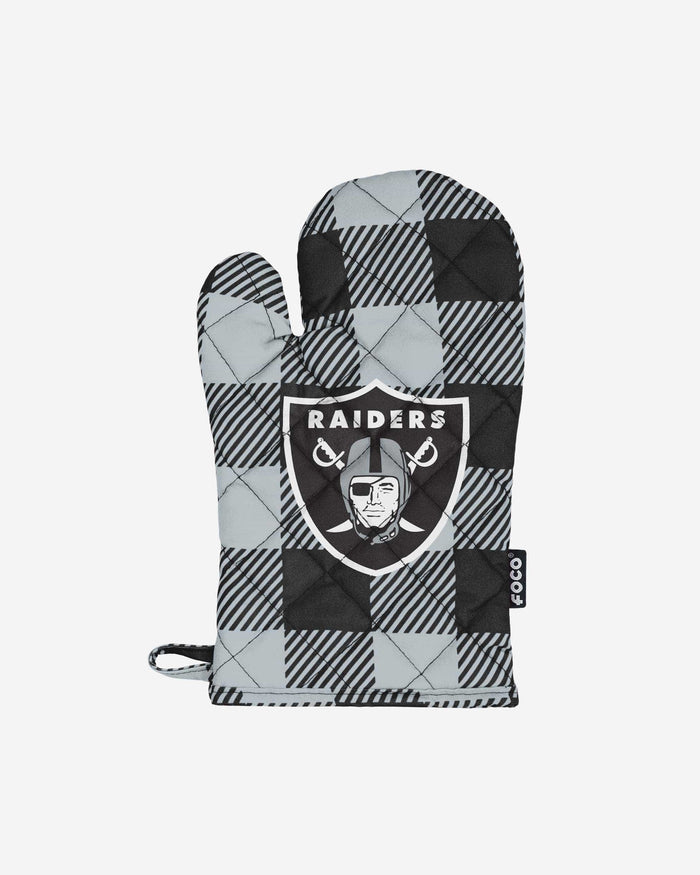 Las Vegas Raiders Plaid Oven Mitt FOCO - FOCO.com