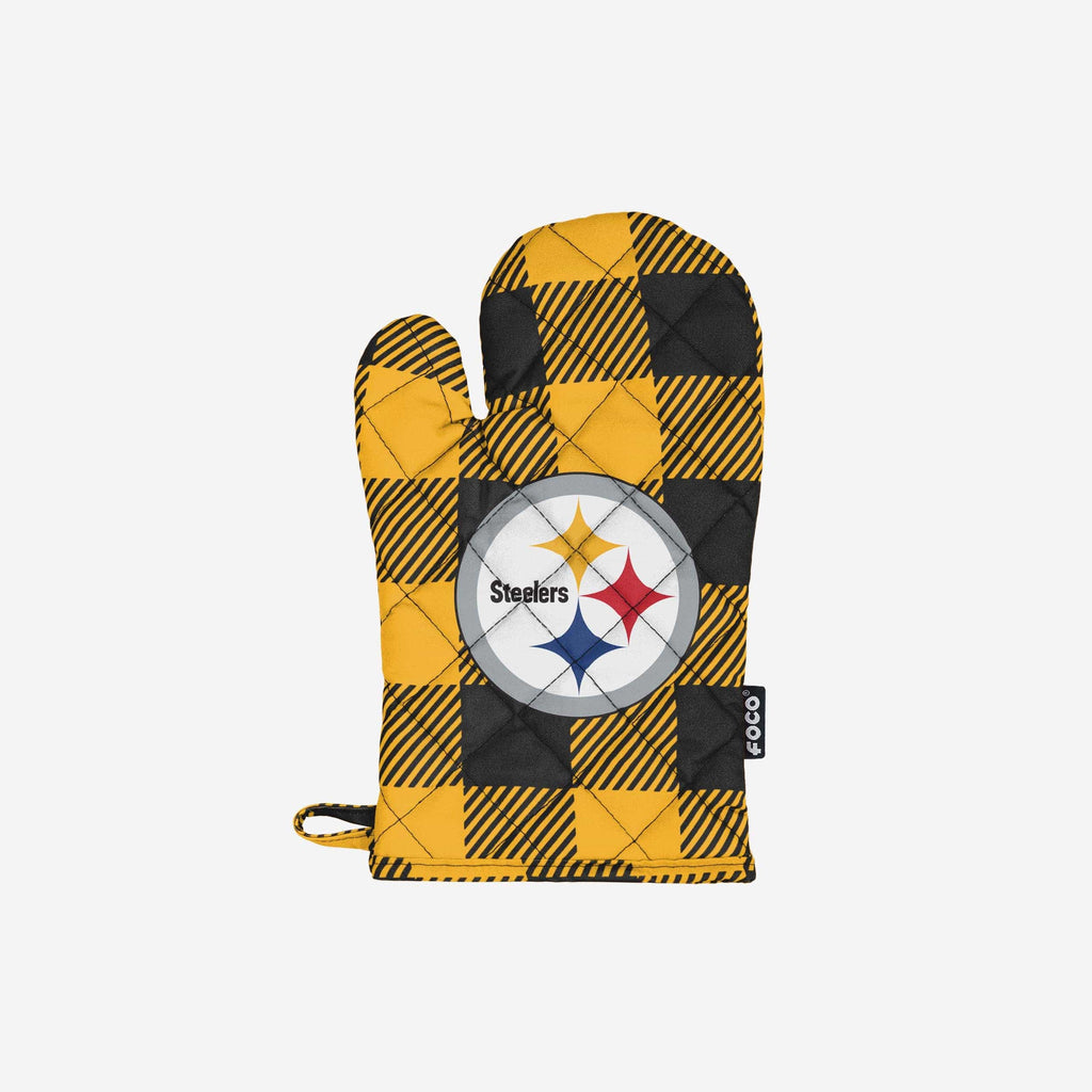 Pittsburgh Steelers Plaid Oven Mitt FOCO - FOCO.com