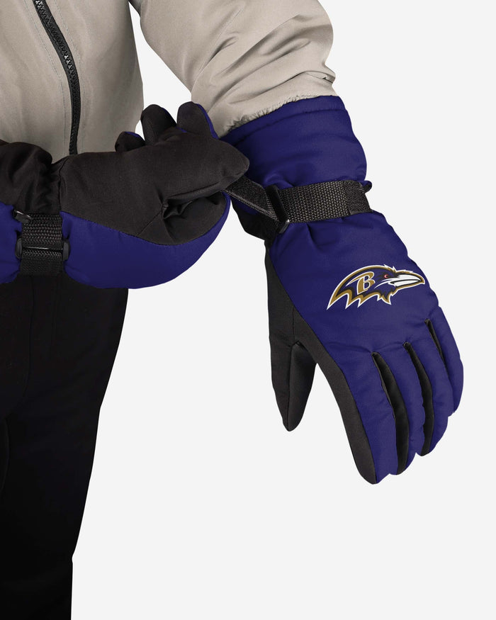 Baltimore Ravens Big Logo Insulated Gloves FOCO - FOCO.com