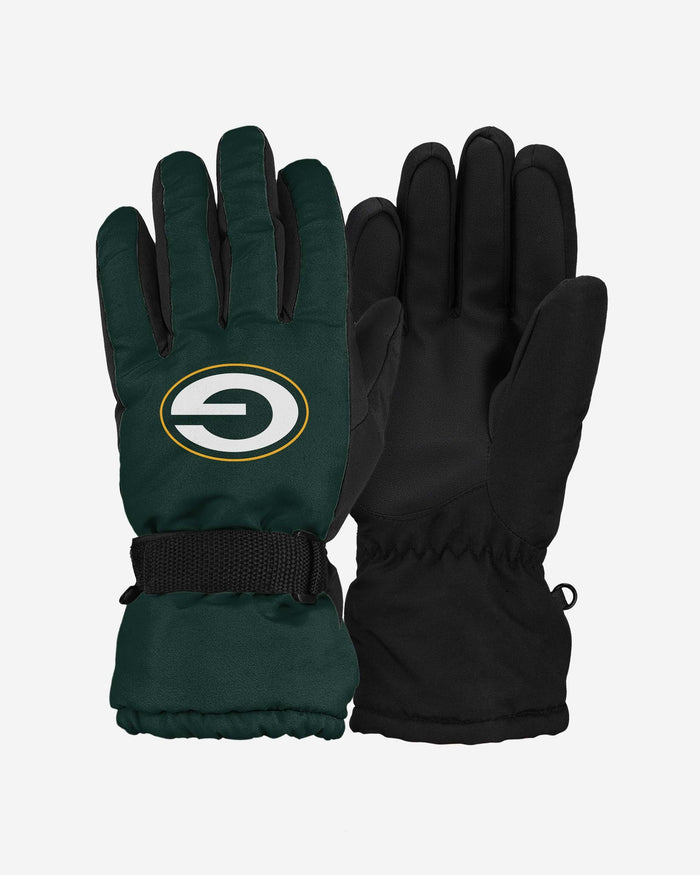 Green Bay Packers Big Logo Insulated Gloves FOCO S/M - FOCO.com