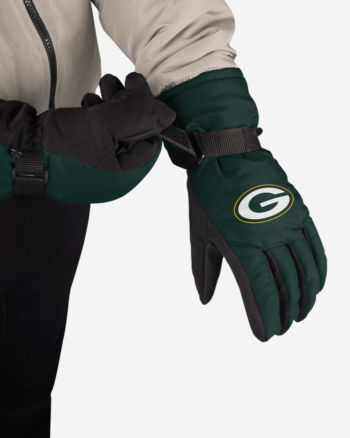 Green Bay Packers Big Logo Insulated Gloves FOCO - FOCO.com