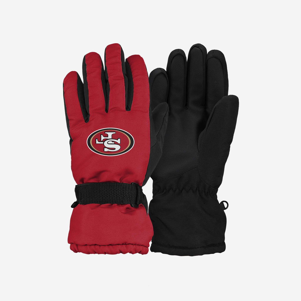 San Francisco 49ers Big Logo Insulated Gloves FOCO S/M - FOCO.com