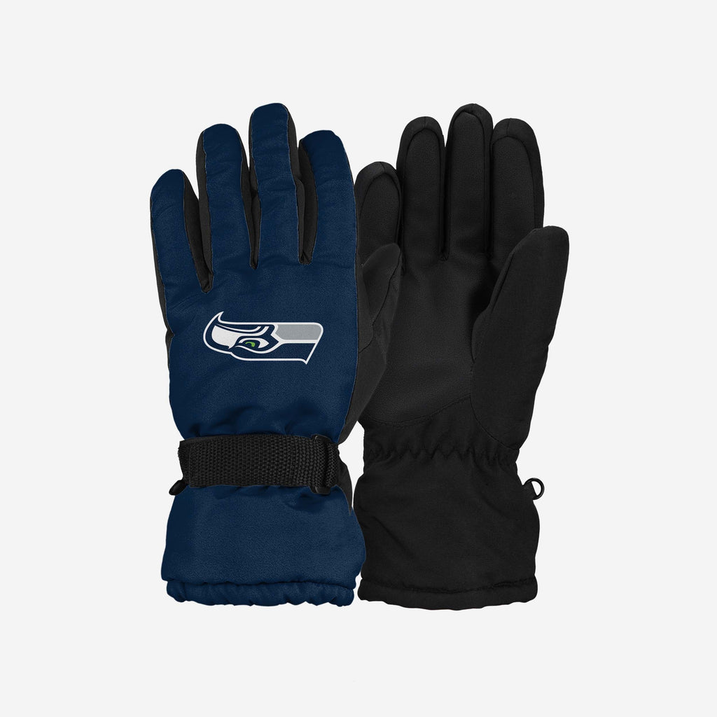 Seattle Seahawks Big Logo Insulated Gloves FOCO S/M - FOCO.com