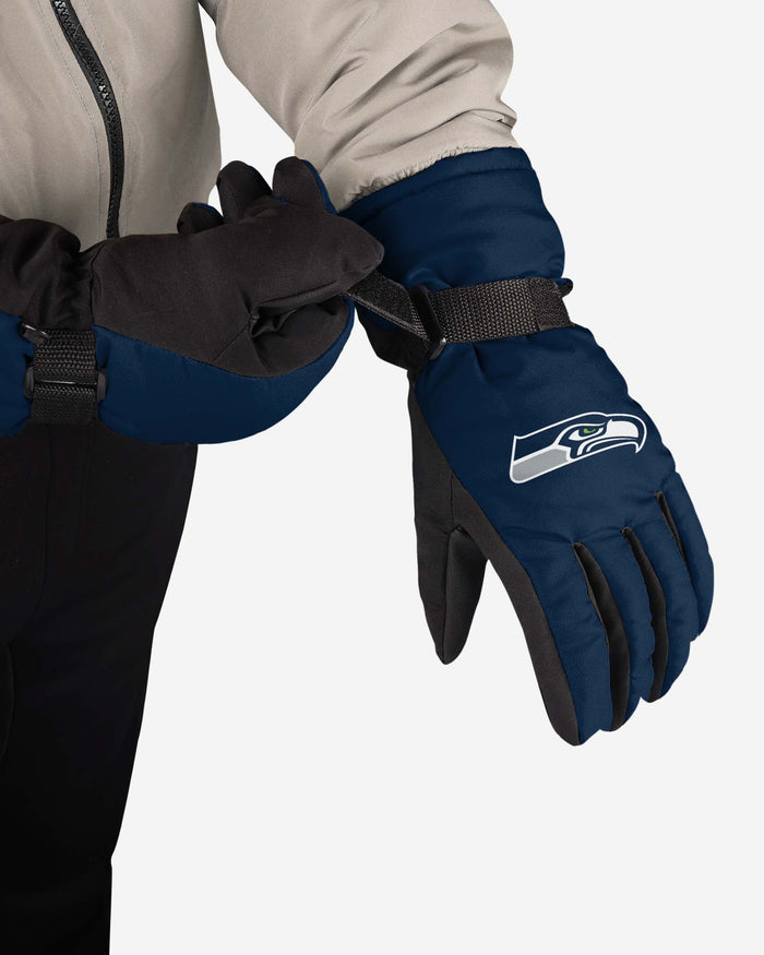 Seattle Seahawks Big Logo Insulated Gloves FOCO - FOCO.com