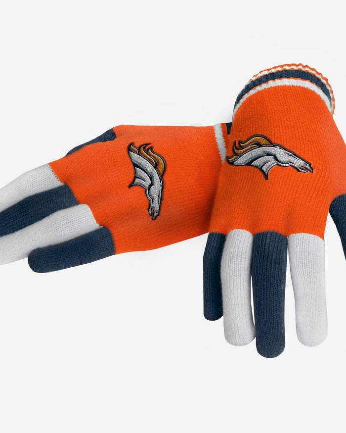 Denver Broncos Multi Color Knit Gloves