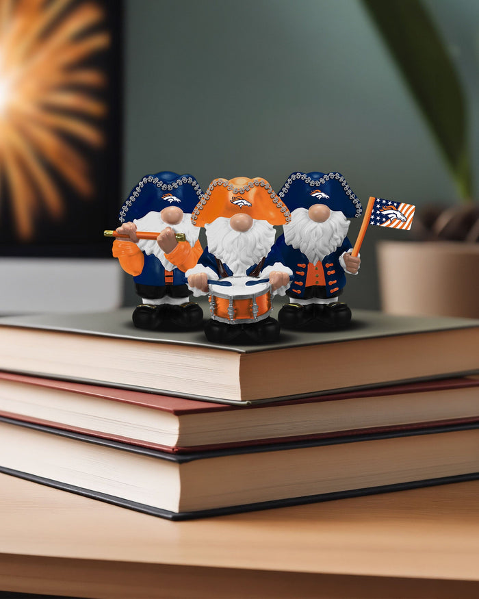 Denver Broncos 3 Pack Americana Mini Gnome Set FOCO - FOCO.com