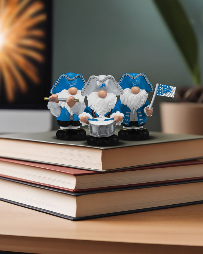 Detroit Lions 3 Pack Americana Mini Gnome Set FOCO - FOCO.com