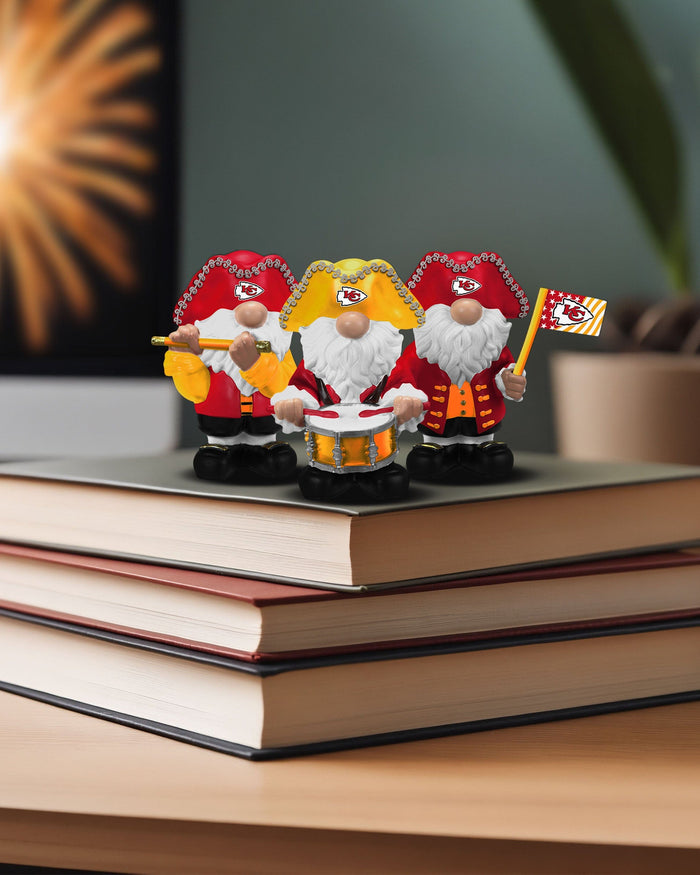 Kansas City Chiefs 3 Pack Americana Mini Gnome Set FOCO - FOCO.com