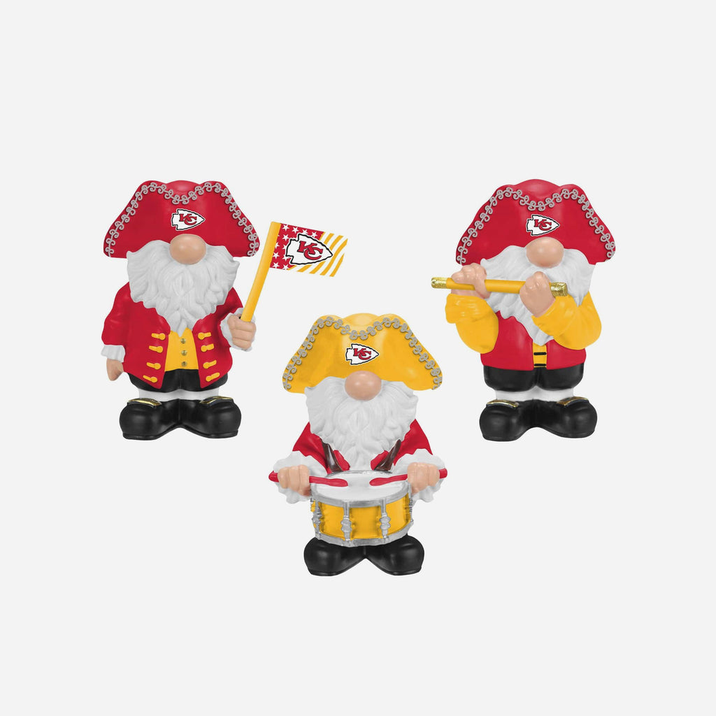 Kansas City Chiefs 3 Pack Americana Mini Gnome Set FOCO - FOCO.com