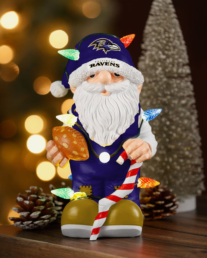 Baltimore Ravens Light Up Holiday Gnome FOCO - FOCO.com