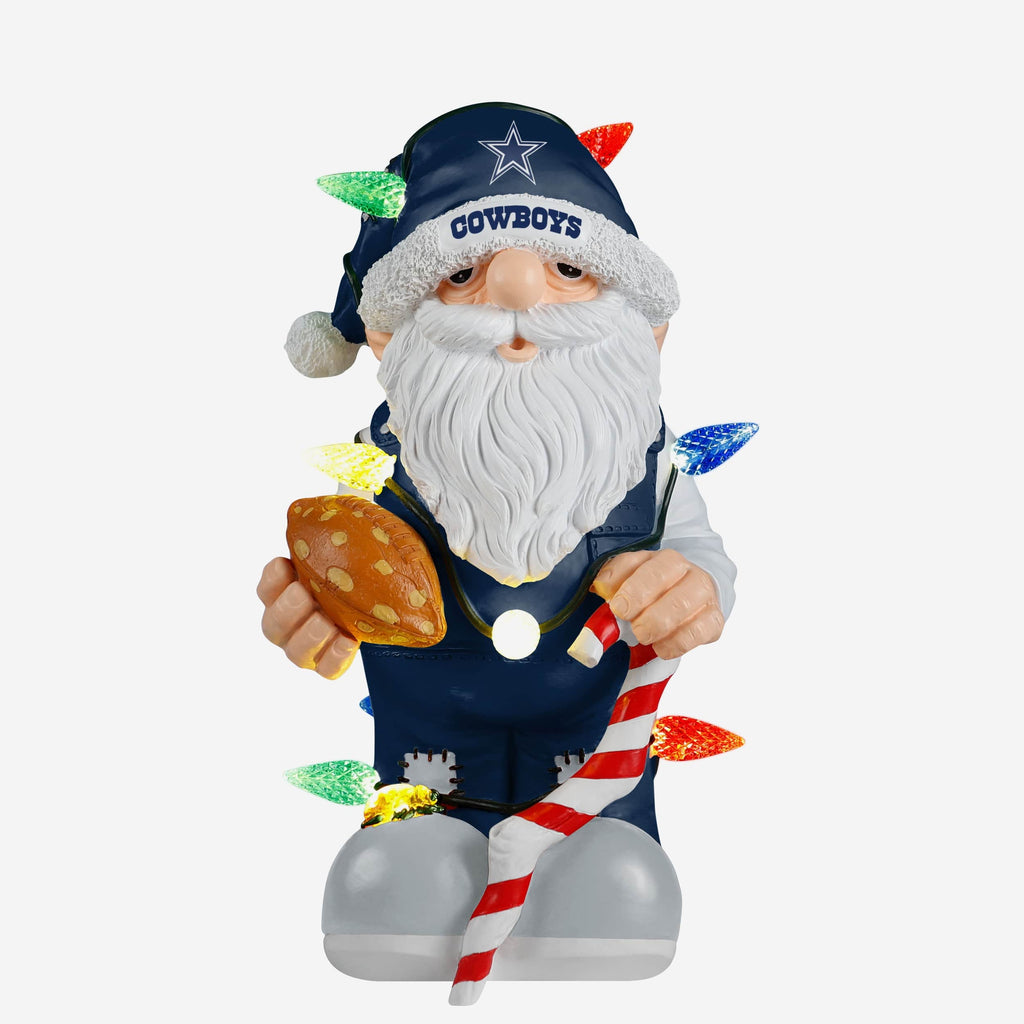 Dallas Cowboys Light Up Holiday Gnome FOCO - FOCO.com