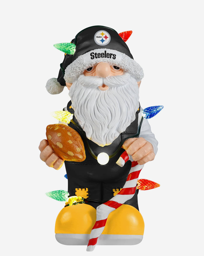 Pittsburgh Steelers Light Up Holiday Gnome FOCO - FOCO.com