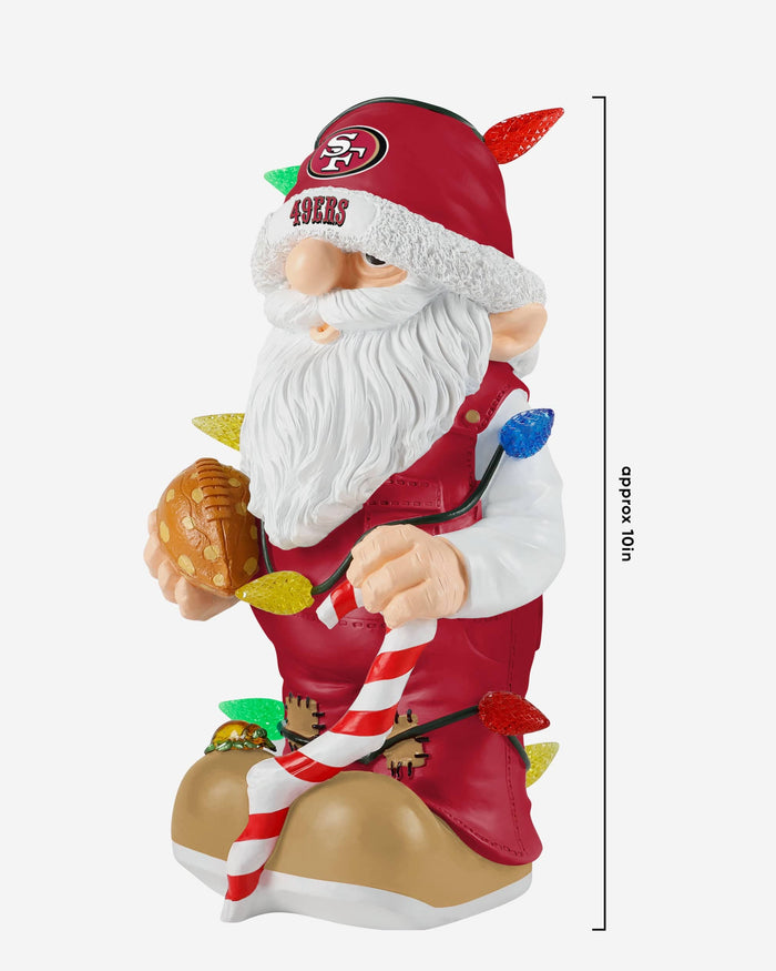 San Francisco 49ers Light Up Holiday Gnome FOCO - FOCO.com