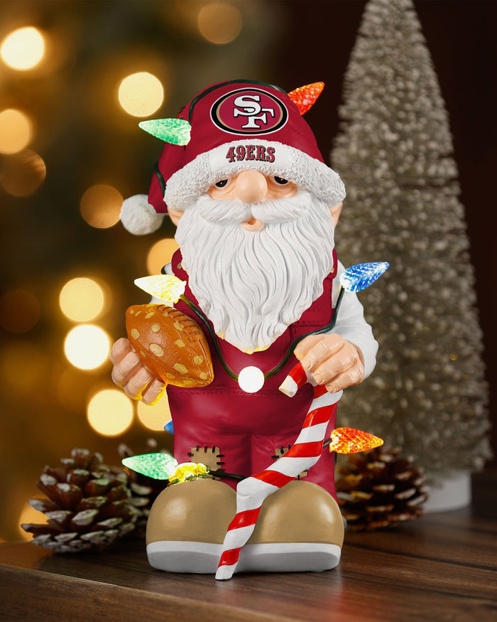 San Francisco 49ers Light Up Holiday Gnome FOCO - FOCO.com