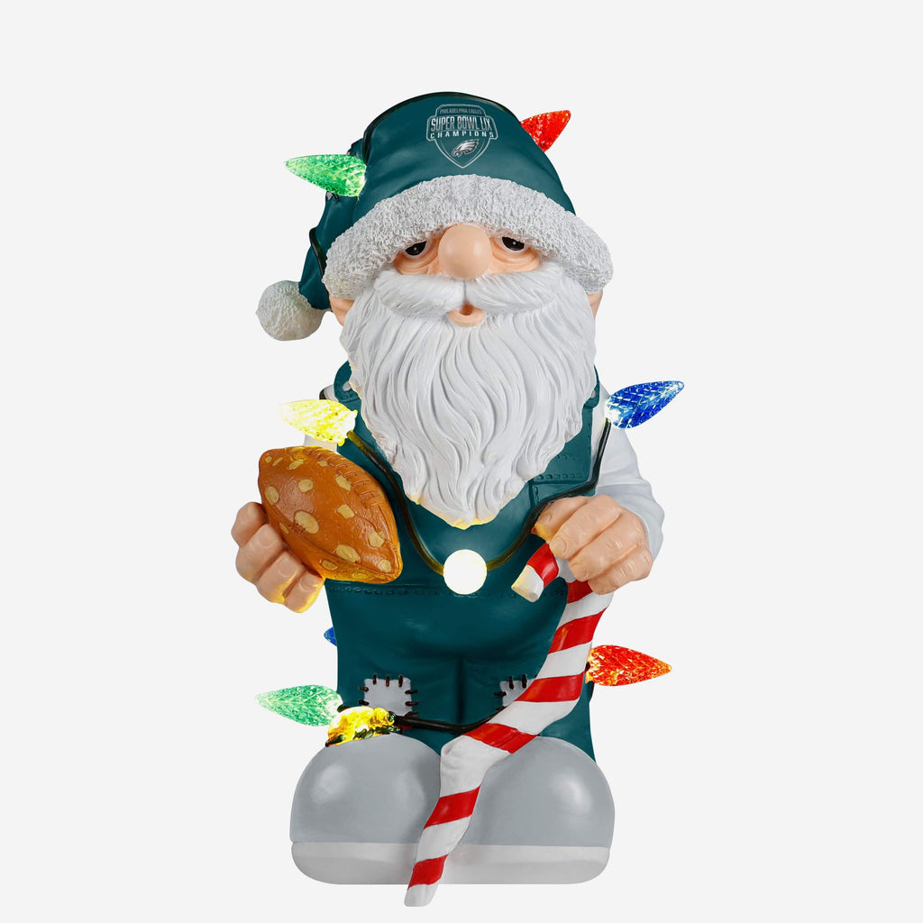 Philadelphia Eagles Super Bowl LIX Champions Light Up Holiday Gnome FOCO - FOCO.com