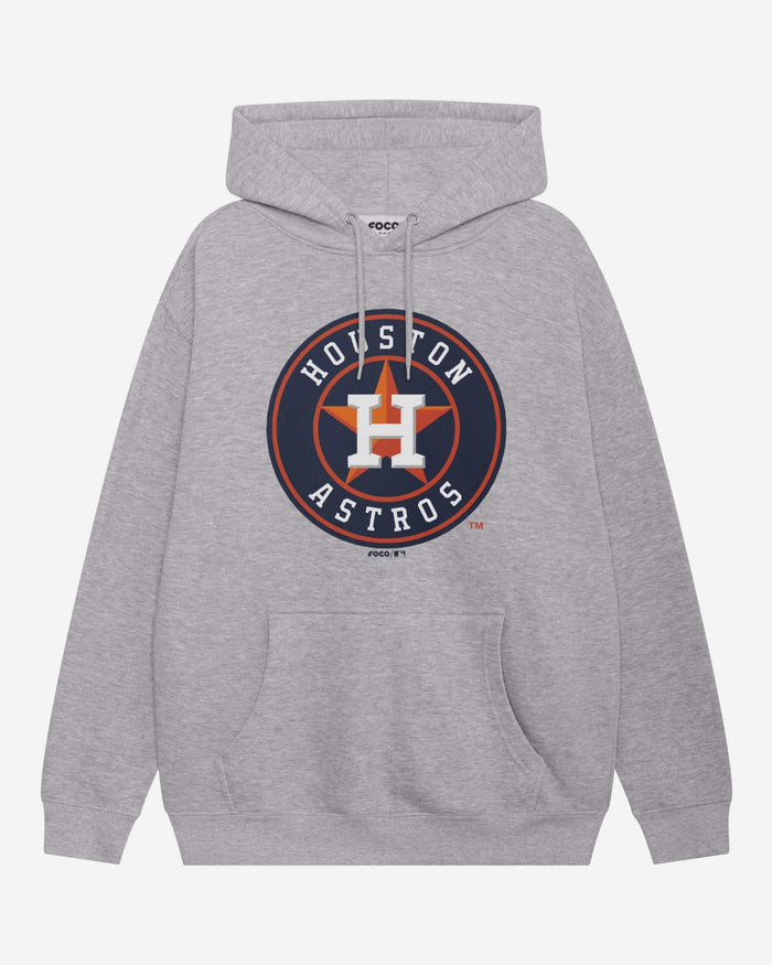 Houston Astros Alternate Logo Hoodie FOCO Athletic Heather S - FOCO.com