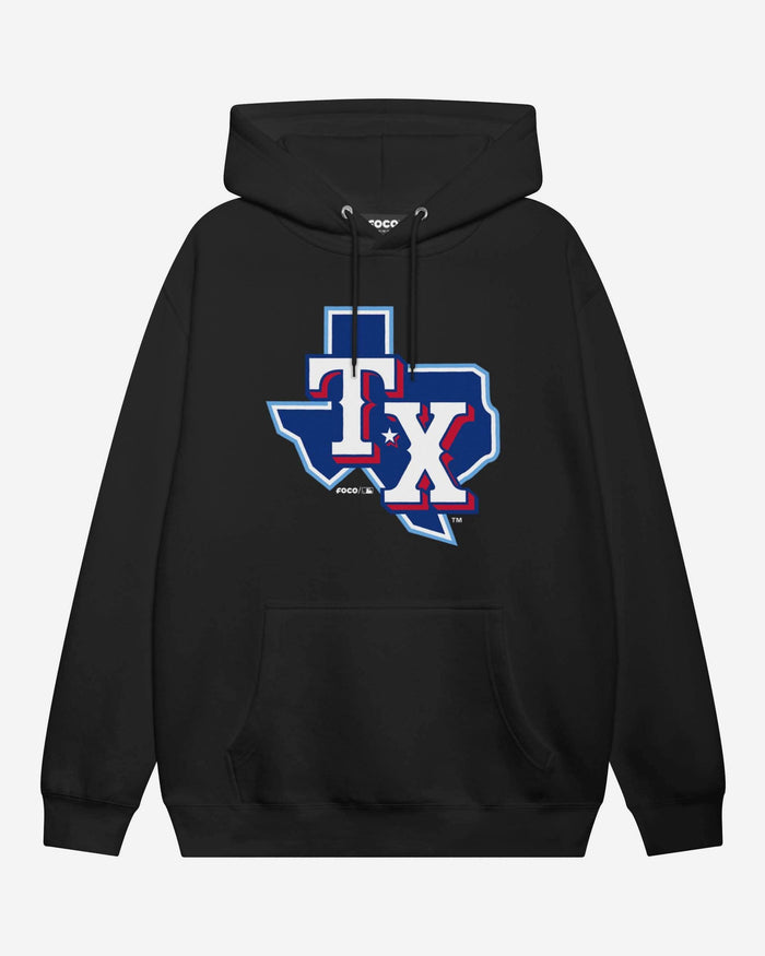 Texas Rangers 2020 Alternate Logo Hoodie FOCO Black S - FOCO.com