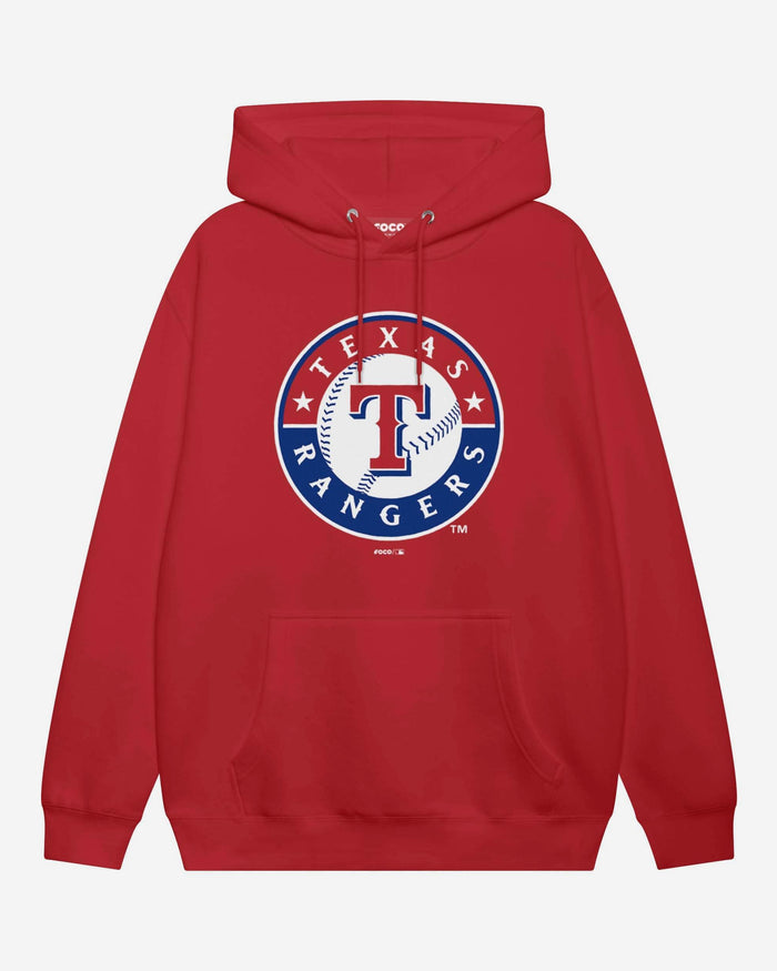 Texas Rangers 2024 Alternate Logo Hoodie FOCO Red S - FOCO.com