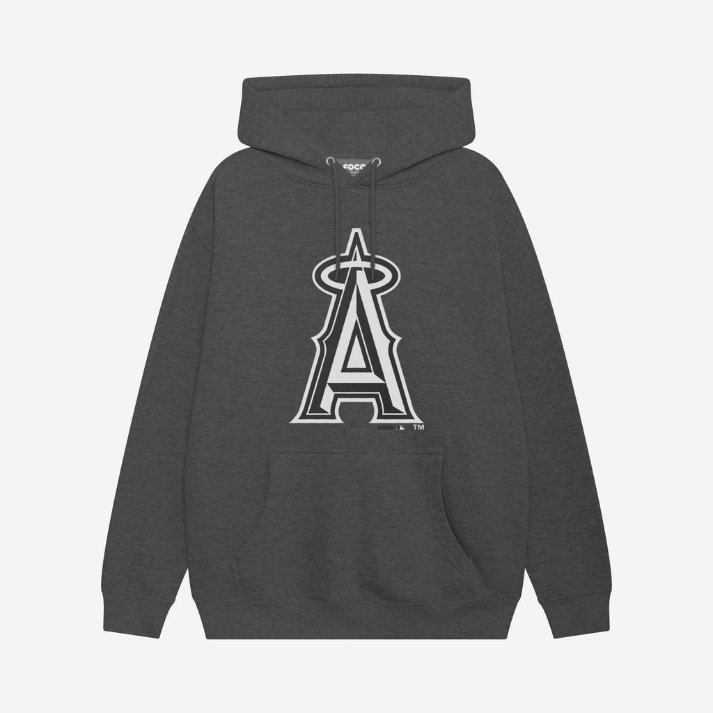 Los Angeles Angels Black & White Primary Logo Hoodie FOCO S - FOCO.com